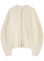 Helmut Lang Apex Ribbed Wool-blend Jumper Ivory