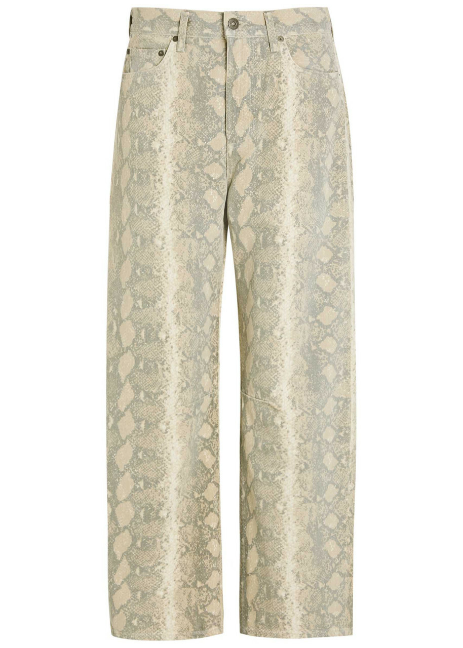 Citizens OF Humanity Miro Python-print Barrel-leg Jeans Multicoloured
