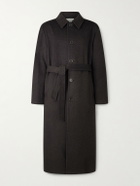Amomento - Belted Wool-Blend Coat - Brown