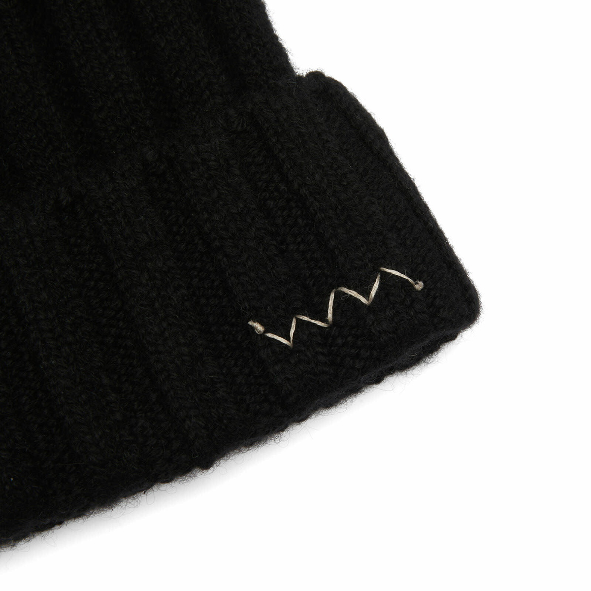 Visvim Men's Wool Beanie in Black Visvim