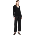 BALMAIN Black V-Neck Light Sweater