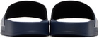 Moschino Navy Embossed Sandals