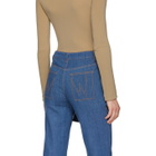 Kreist Blue High-Rise Buckled Jeans