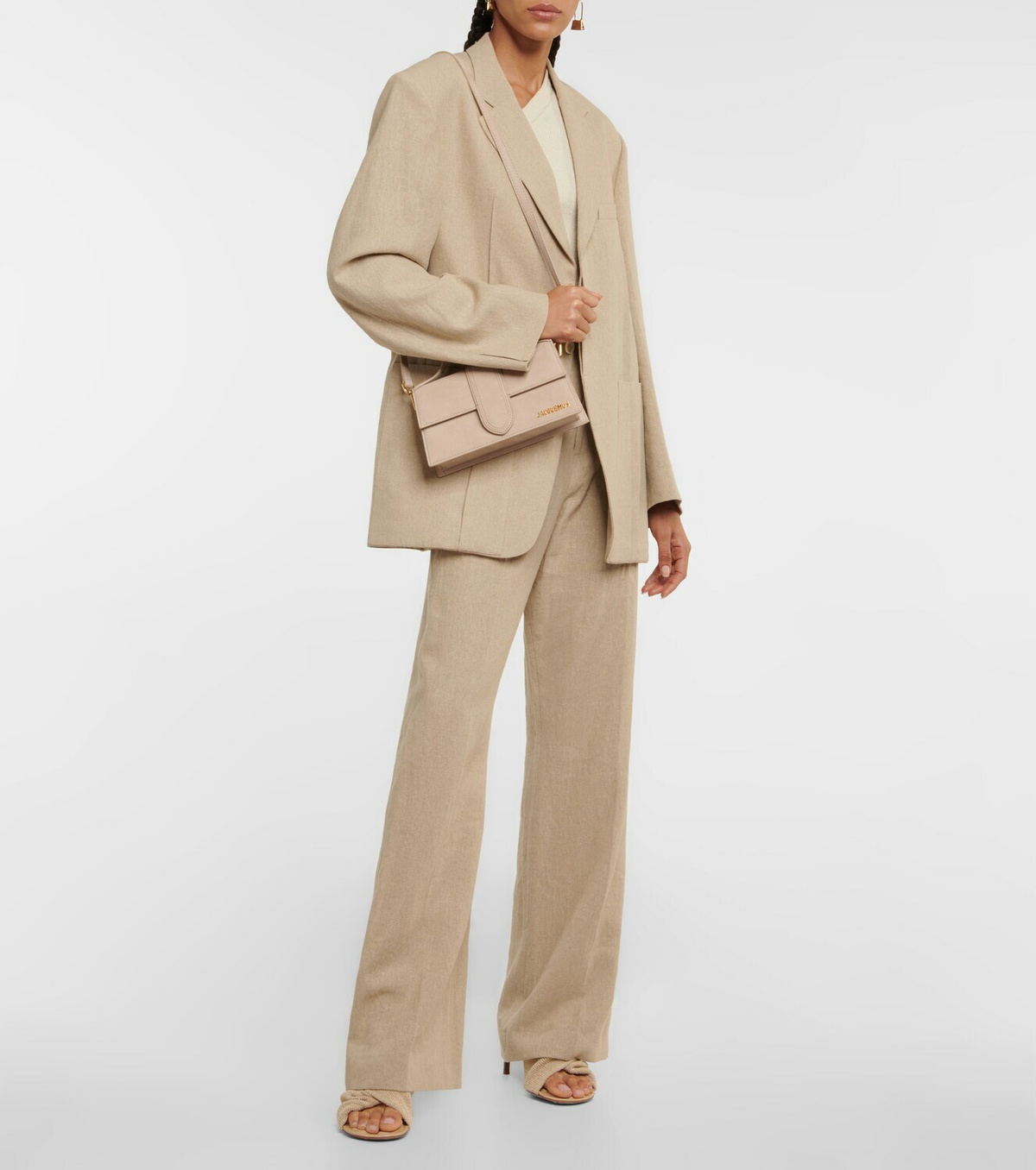 Jacquemus Le Grand Bambino suede shoulder bag