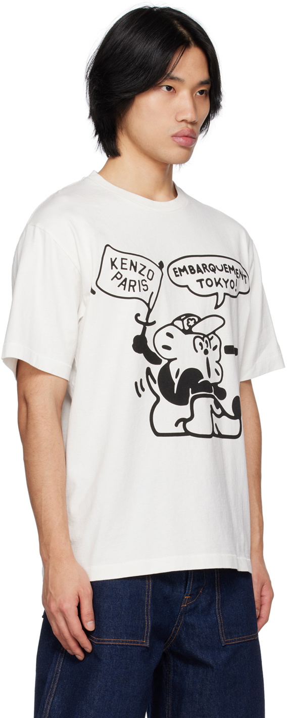 サイズL KENZO BOKE BOY TRAVELS CLASSIC TS Kenzo Boke Boy Travels T-shirt In White | ModeSens