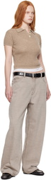 Guest in Residence Taupe Shrunken Polo