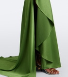 Alex Perry Draped crêpe satin gown