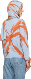 The Elder Statesman Blue & Orange Mythic Wrap Hood