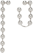 HUGO KREIT Silver Ball Chain Earrings