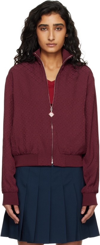 Photo: Casablanca Burgundy Monogram Track Jacket