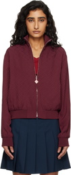 Casablanca Burgundy Monogram Track Jacket