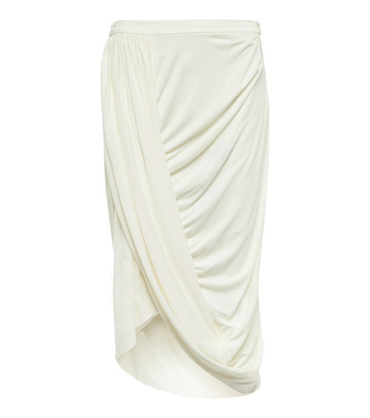 Photo: Dries Van Noten - Draped jersey midi skirt