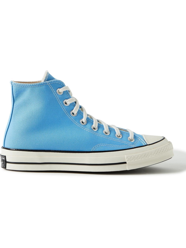 Photo: Converse - Chuck 70 Recycled Canvas High-Top Sneakers - Blue