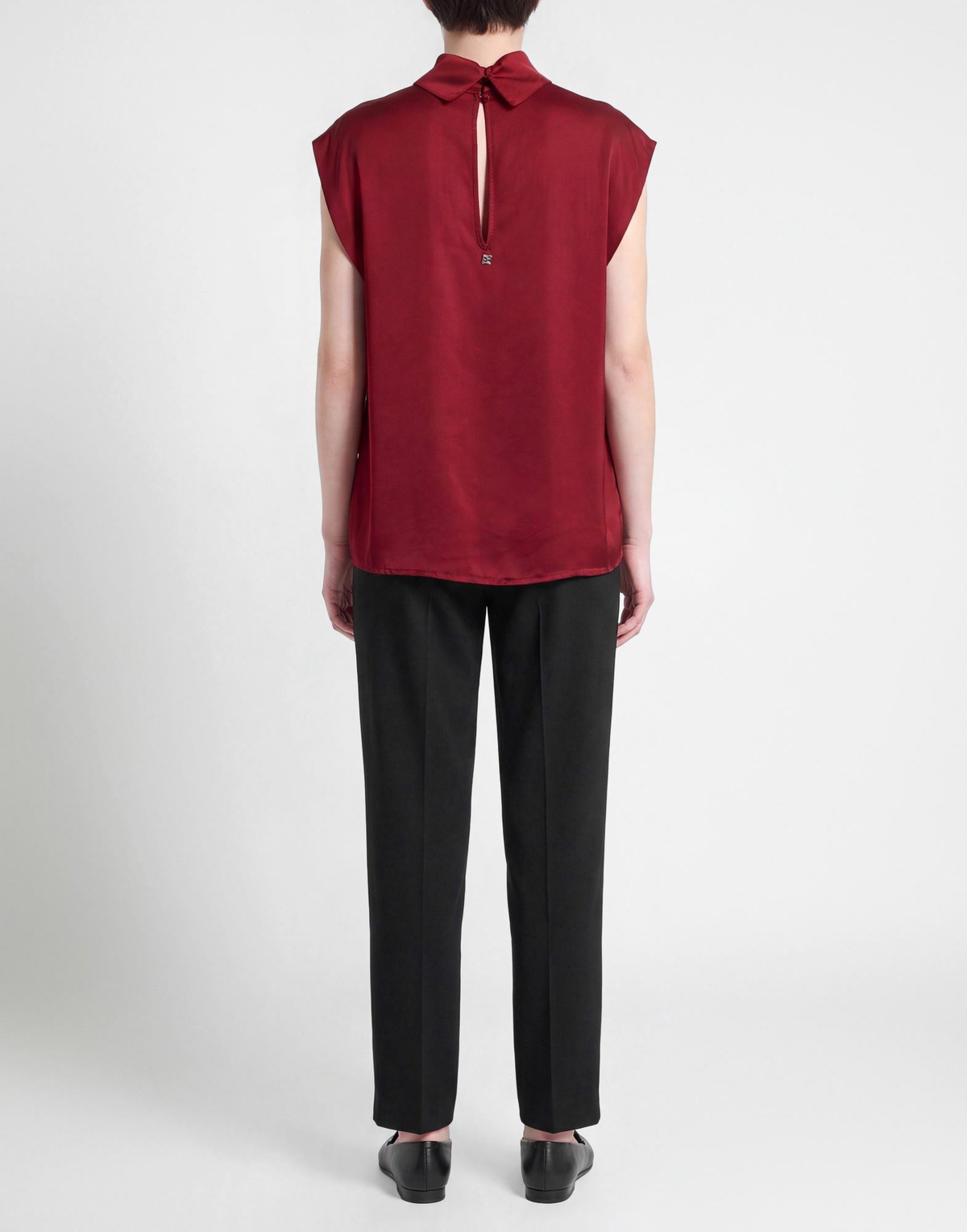 Manila Grace Womens Top Burgundy