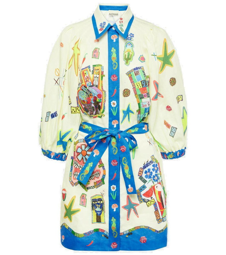 Photo: Alémais Printed belted linen shirt dress