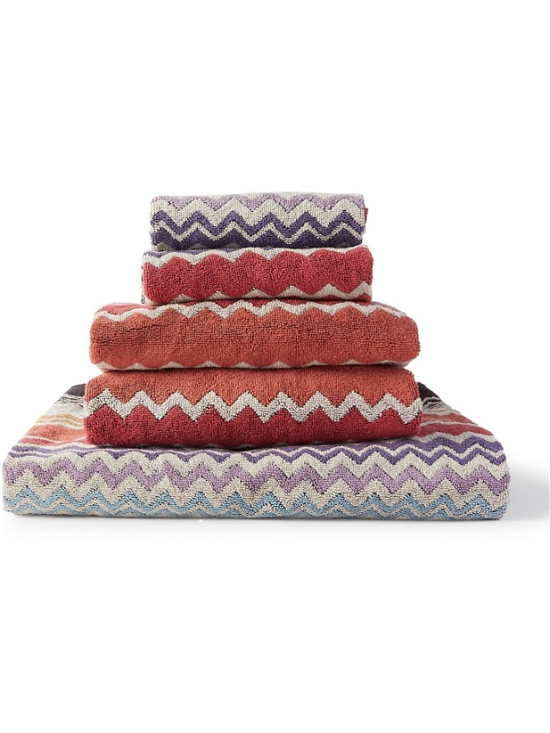Photo: Missoni Home - Rufus Set of Five Cotton-Terry Bath Towels