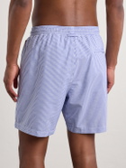 Orlebar Brown - Mastiff II Straight-Leg Mid-Length Striped Seersucker Swim Shorts - Blue