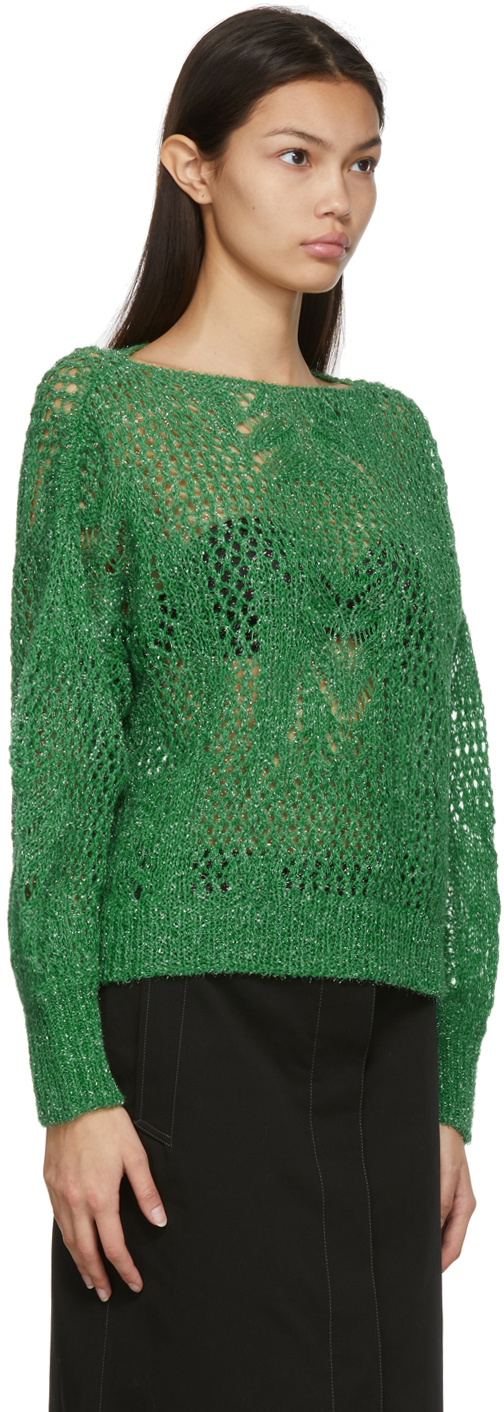 Mame Kurogouchi Green Botanical Sweater