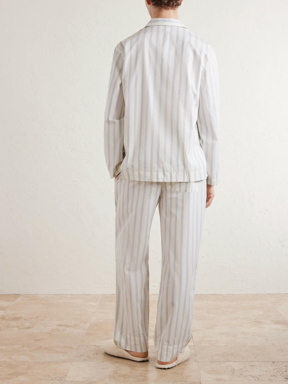 TEKLA - Striped Cotton-Poplin Pyjama Set - Neutrals