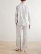 TEKLA - Striped Cotton-Poplin Pyjama Set - Neutrals