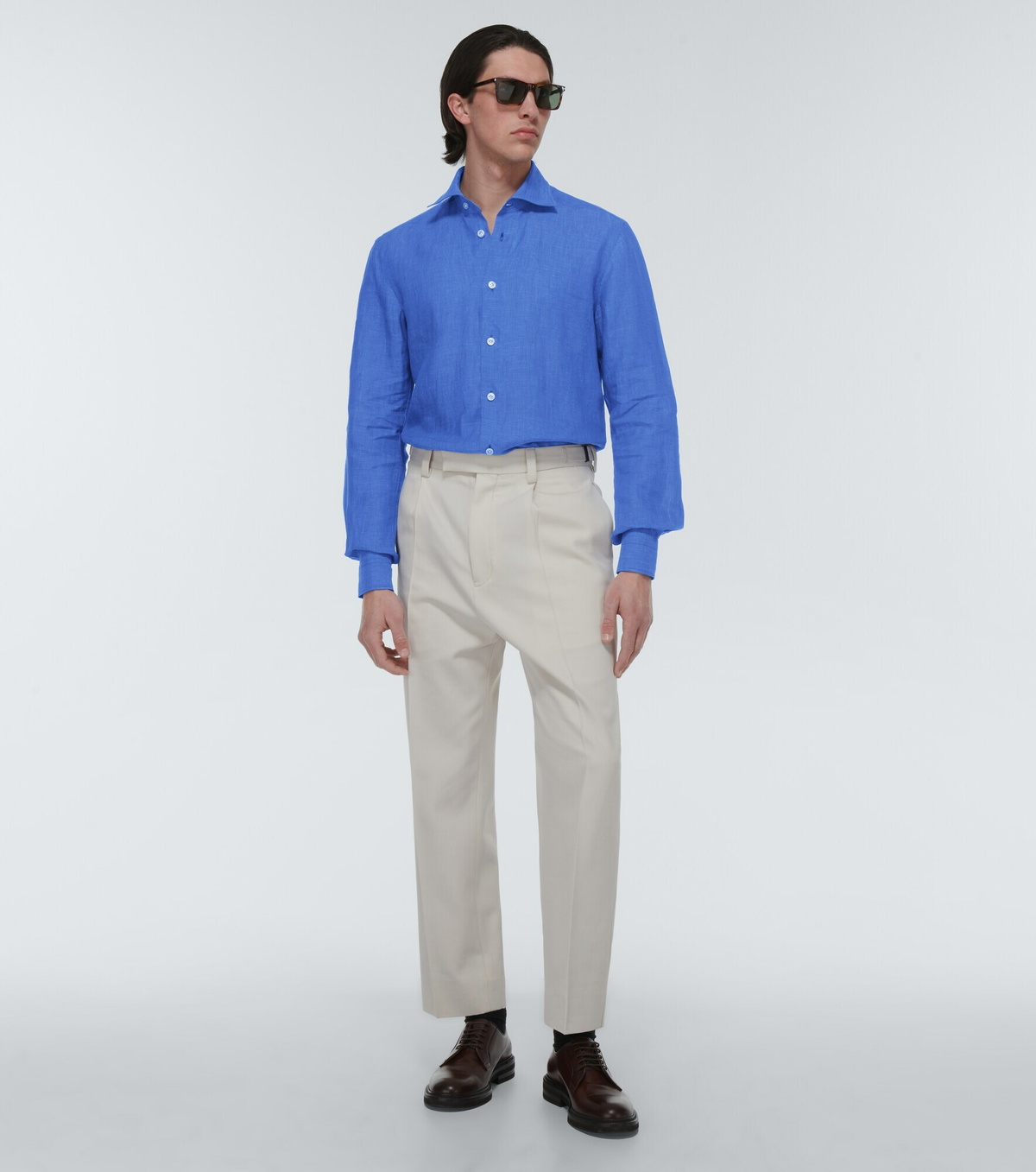 Kiton - Long-sleeve linen shirt