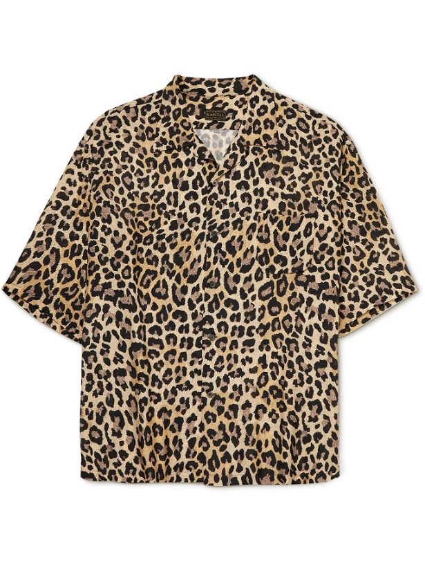 Photo: KAPITAL - Oversized Camp-Collar Leopard-Print Voile Shirt - Brown