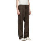 Fear of God ESSENTIALS Brown Signature Relaxed Faux-Suede Track Pants