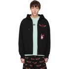 McQ Alexander McQueen Black Racing Patch Zip Hoodie