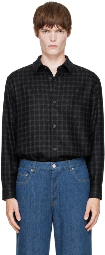 Photo: A.P.C. Black Checked Overshirt