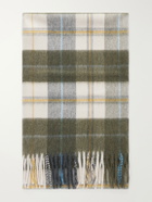 Begg & Co - Arran Bennet Fringed Checked Cashmere Scarf - Neutrals