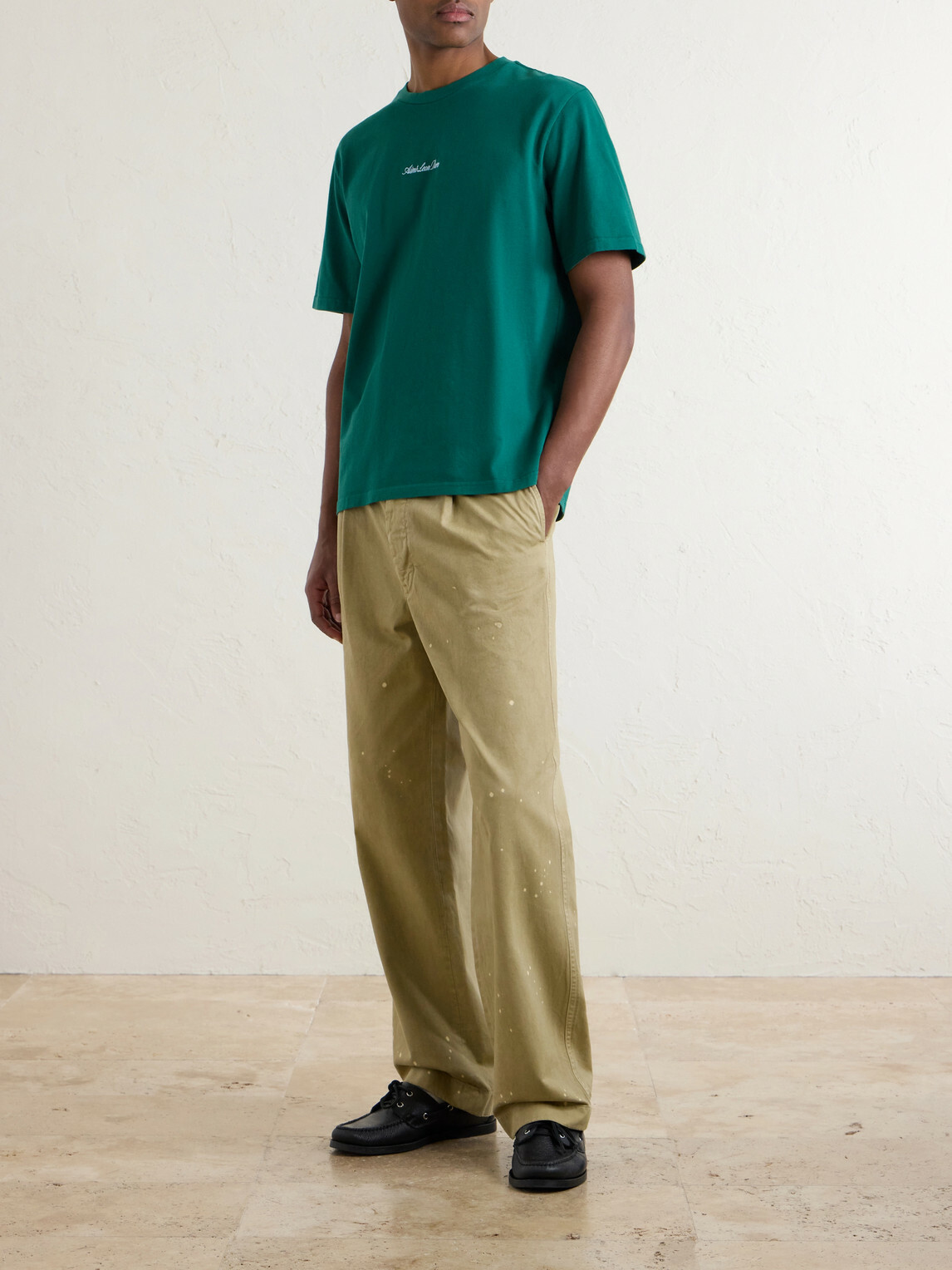 Aimé Leon Dore - Logo-Embroidered Cotton-Jersey T-Shirt - Green