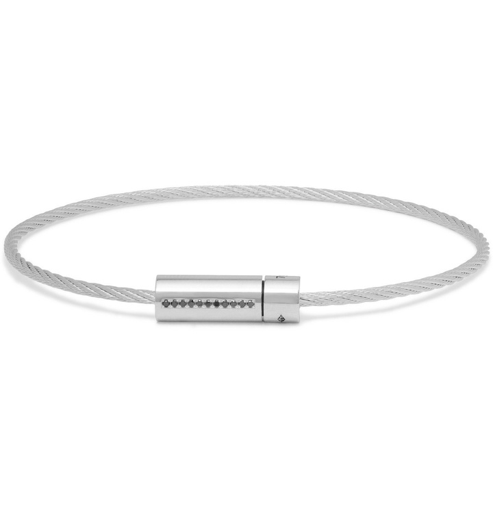 Photo: Le Gramme - Le 7 Sterling Silver Diamond Bracelet - Silver