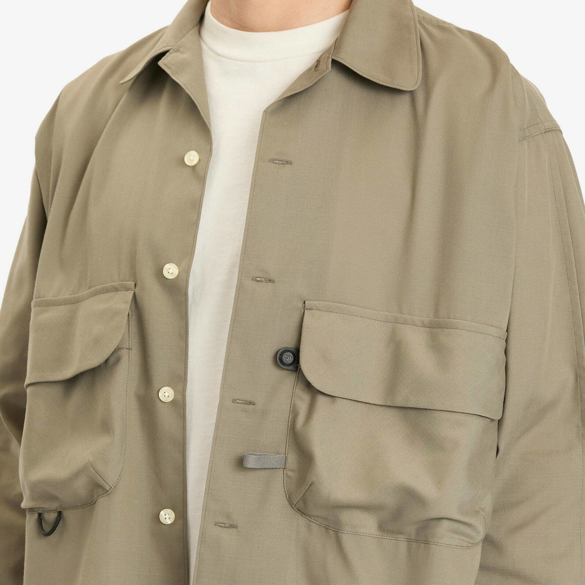 DAIWA Men's Tech Sports Open Collar Shirt in Wolf Grey