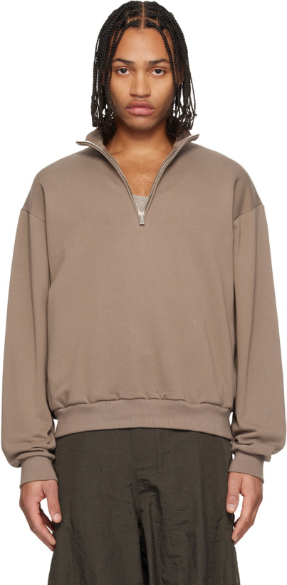 Photo: LE17SEPTEMBRE Brown Half-Zip Sweatshirt