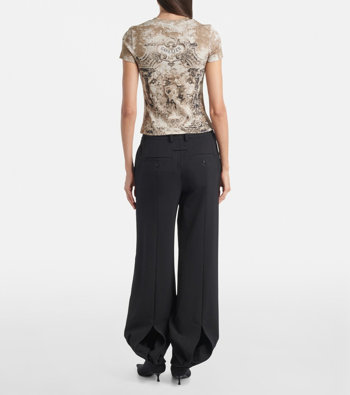 Jean Paul Gaultier Médaillon cotton-blend jersey T-shirt