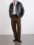 Barena - Straight-Leg Cotton-Blend Gabardine Trousers - Brown
