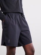 On - Train Straight-Leg 7'' Recycled-Jersey Shorts - Black