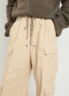 Rick Owens Cargobela Wide-leg Corduroy Cargo Trousers Cream