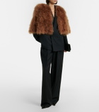 Yves Salomon Cropped feather jacket
