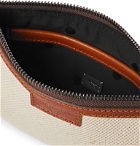 Dolce & Gabbana - Leather-Trimmed Canvas Belt Bag - White