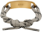 Balenciaga Gray & Gold Plate Bracelet