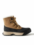 Sorel - SCOUT™ 87'™ LUX Faux Shearling-Lined Nubuck and Rubber Boots - Brown