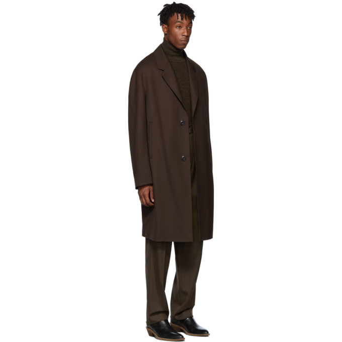 Lemaire Brown Gabardine Coat Lemaire