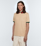 Gucci - Web-collar piqué polo shirt