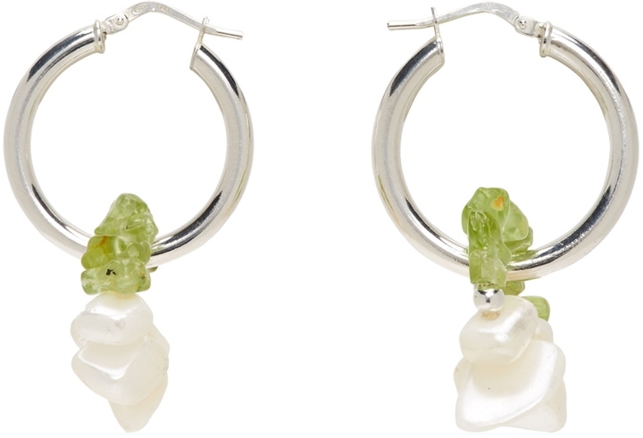 Photo: Santangelo SSENSE Exclusive Silver 'The Saint Earring' Earrings