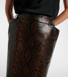 Stella McCartney Snake-effect midi skirt