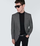 Tom Ford Houndstooth wool, mohair and silk blazer