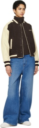 Axel Arigato Brown & Beige Saul Varsity Bomber Jacket