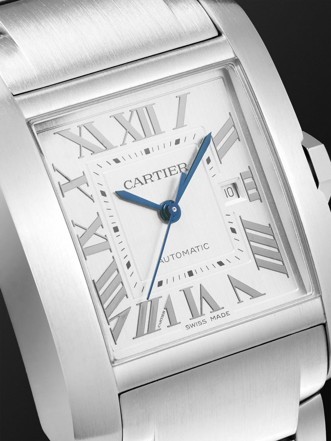 Cartier - Men - Tank française Automatic 36.7mm Stainless Steel Watch, Ref. No. WSTA0067 Silver