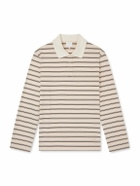 A.P.C. - Striped Organic Cotton-Jersey Polo Shirt - Neutrals